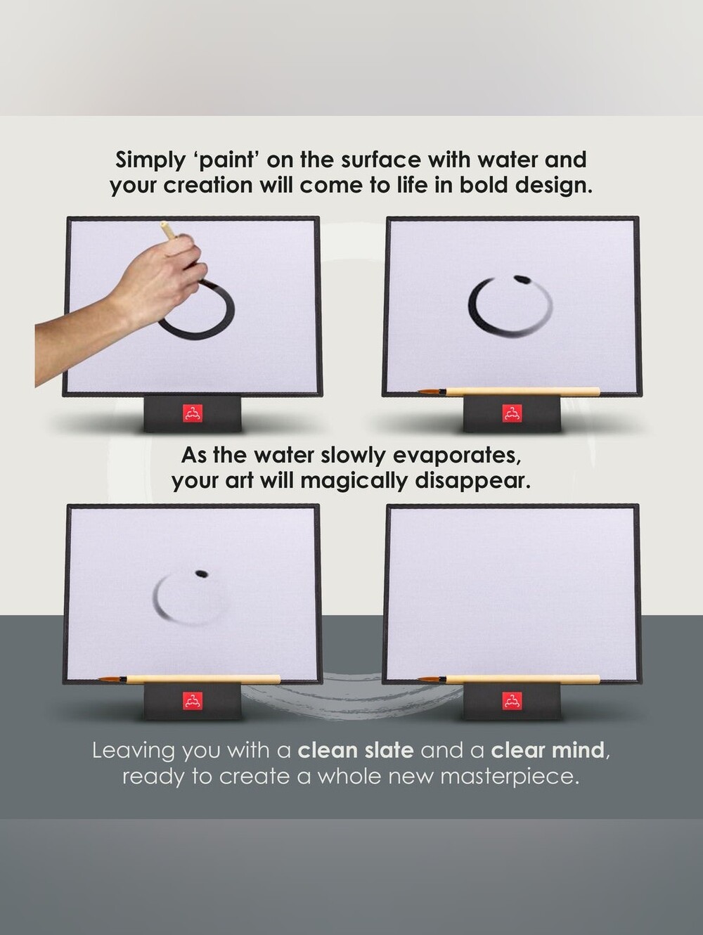 Original Buddha Board Water Painting Board Mindfulness Art Set - Picture 3 of 4